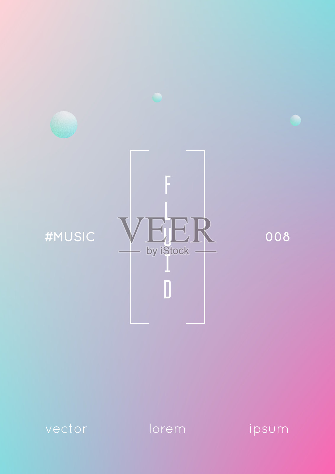 最小形状覆盖全息流体插画图片素材