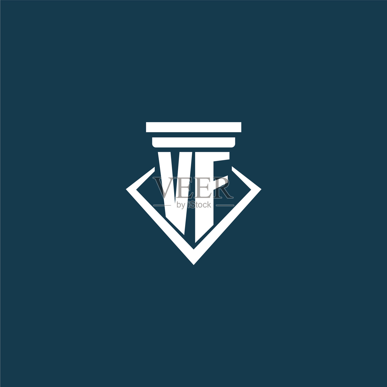 首字母缩写标志为律师事务所律师或插画图片素材