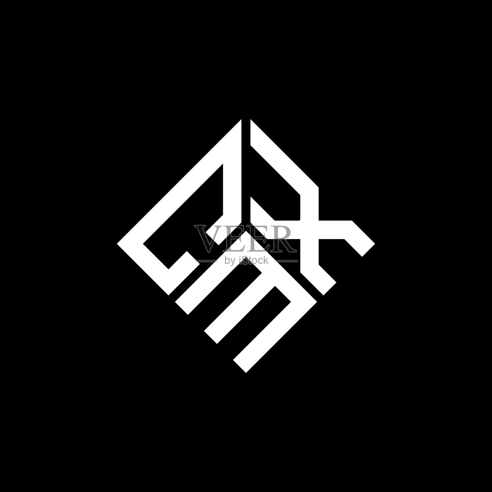 CMX字母标志设计，黑色背景CMX插画图片素材