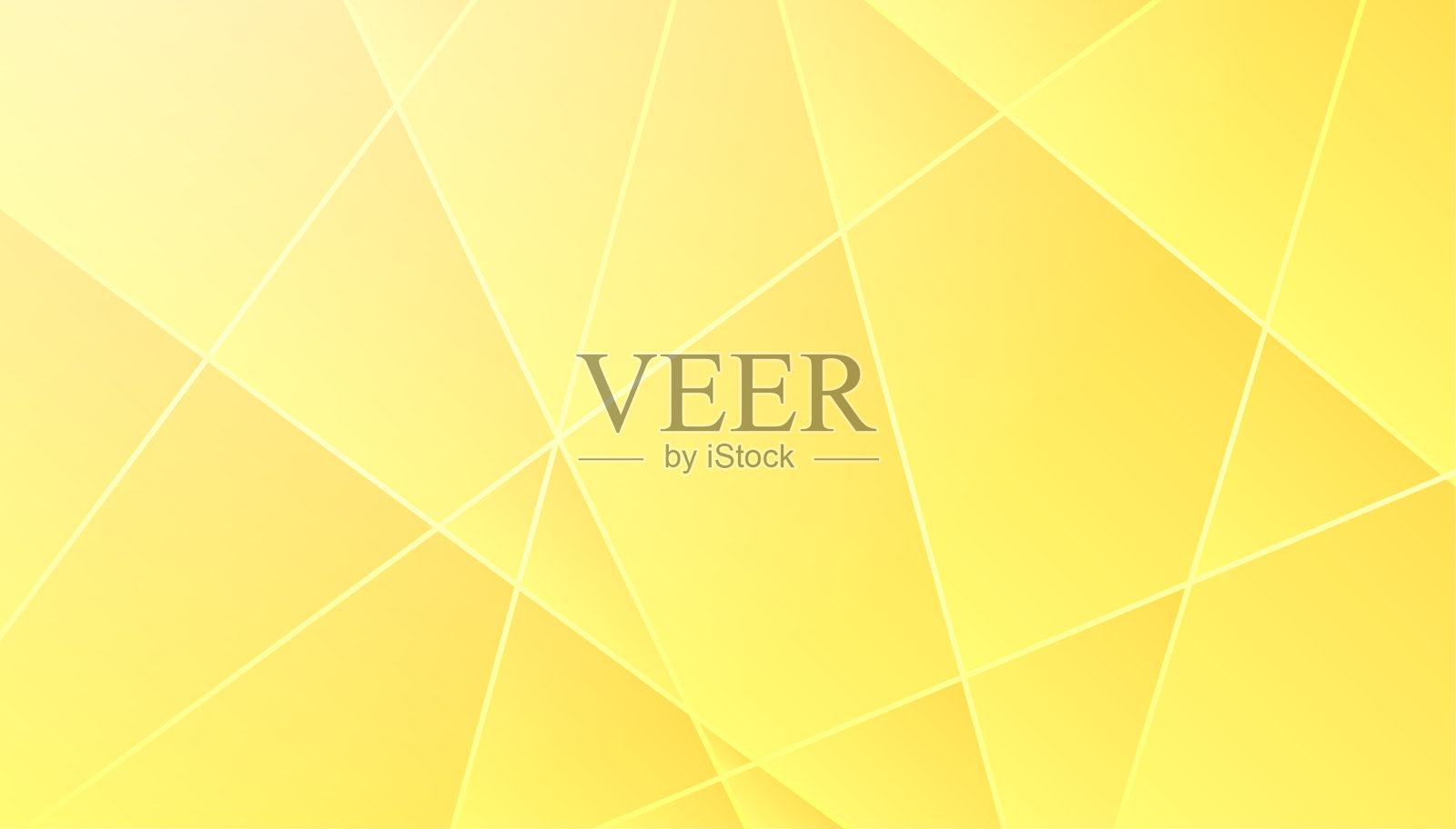 抽象多边形豪华金色线与黄色背景。插画图片素材