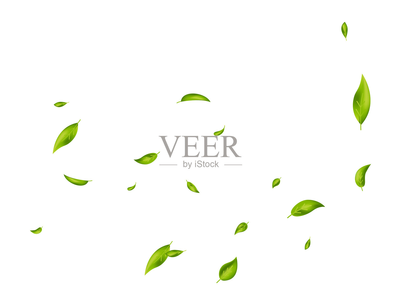 绿叶波鲜茶背景飞扬设计模板素材