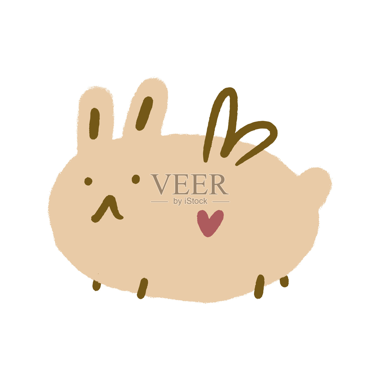 卡通魔法兔仙子或小兔子设计元素图片