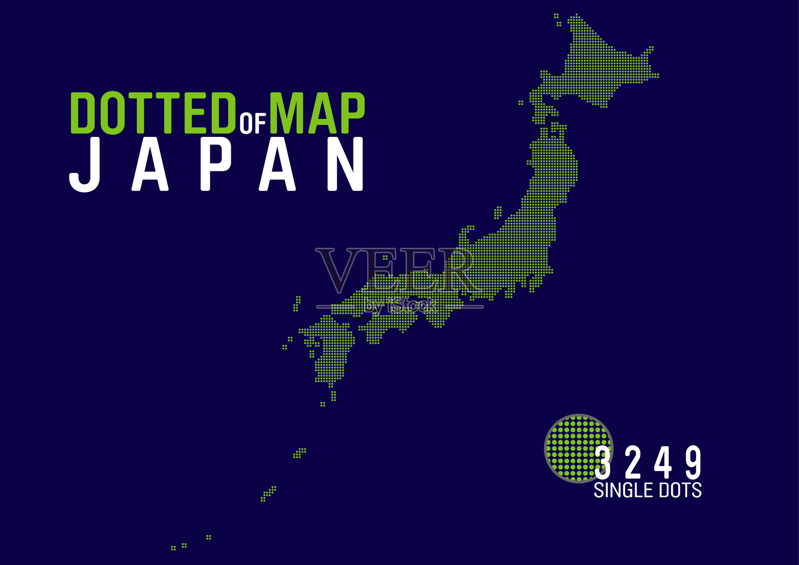 日本的星点地图插画图片素材