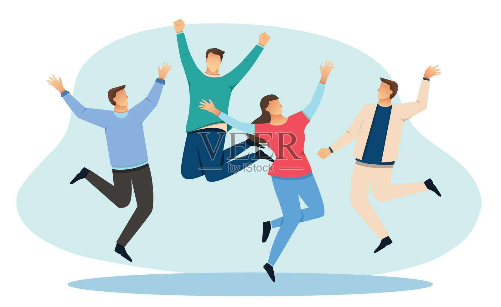 人们庆祝设计元素图片