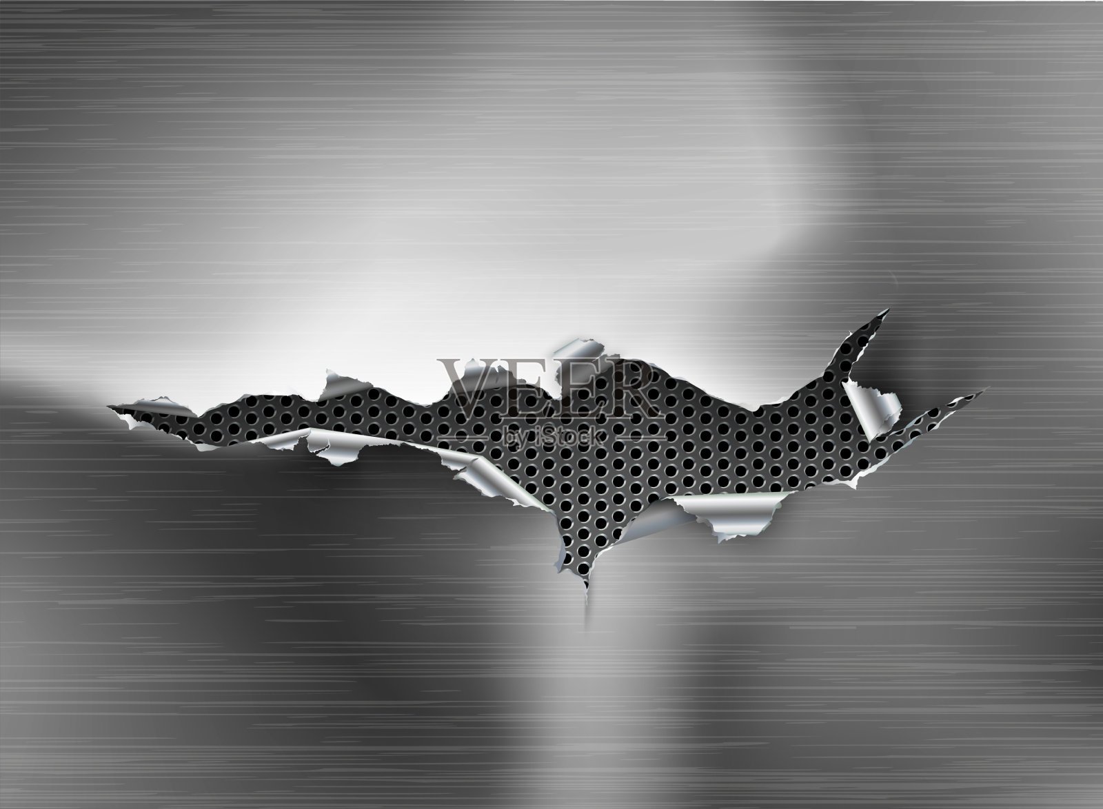 钢和金属上的破洞插画图片素材