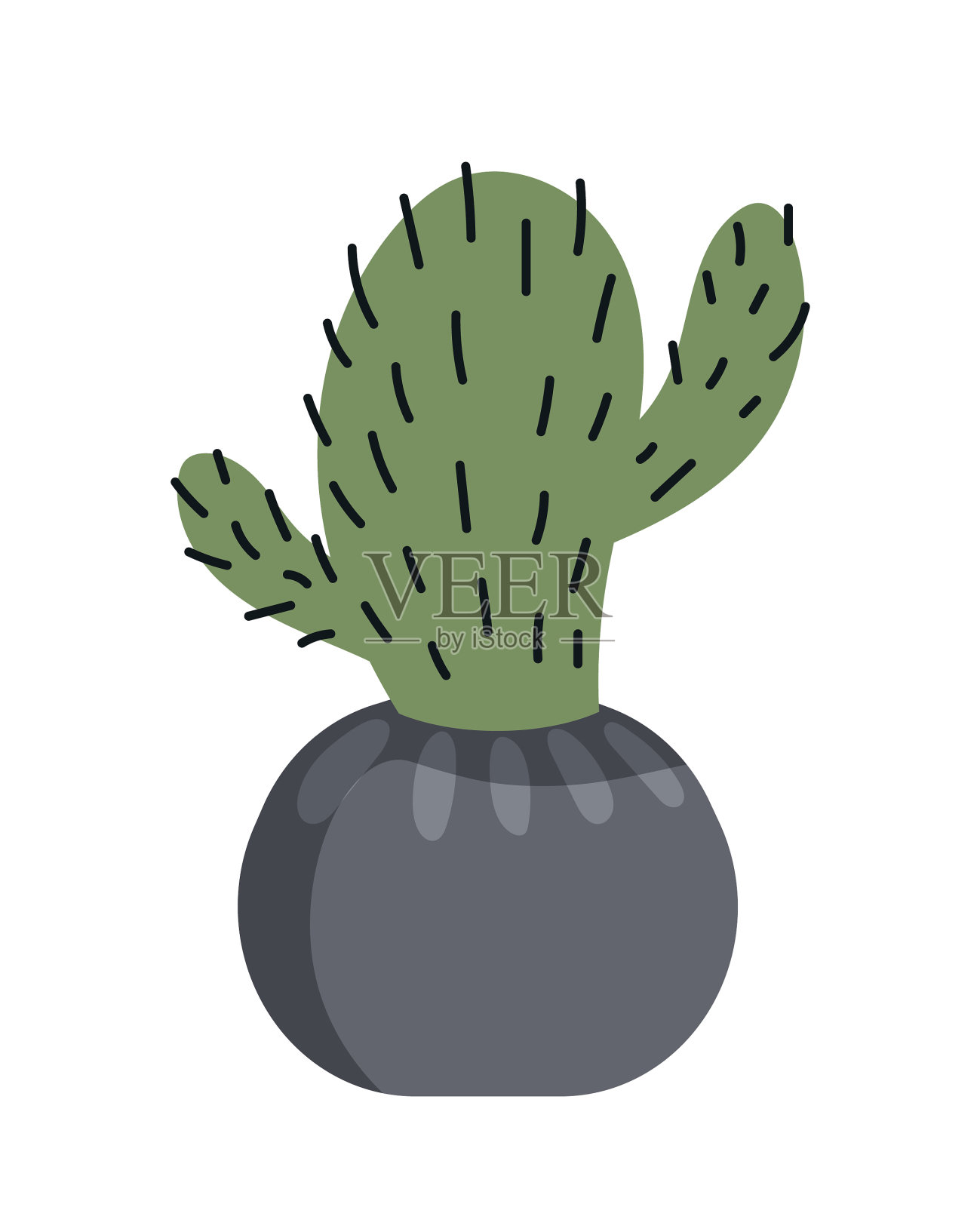 花盆和仙人掌设计元素图片