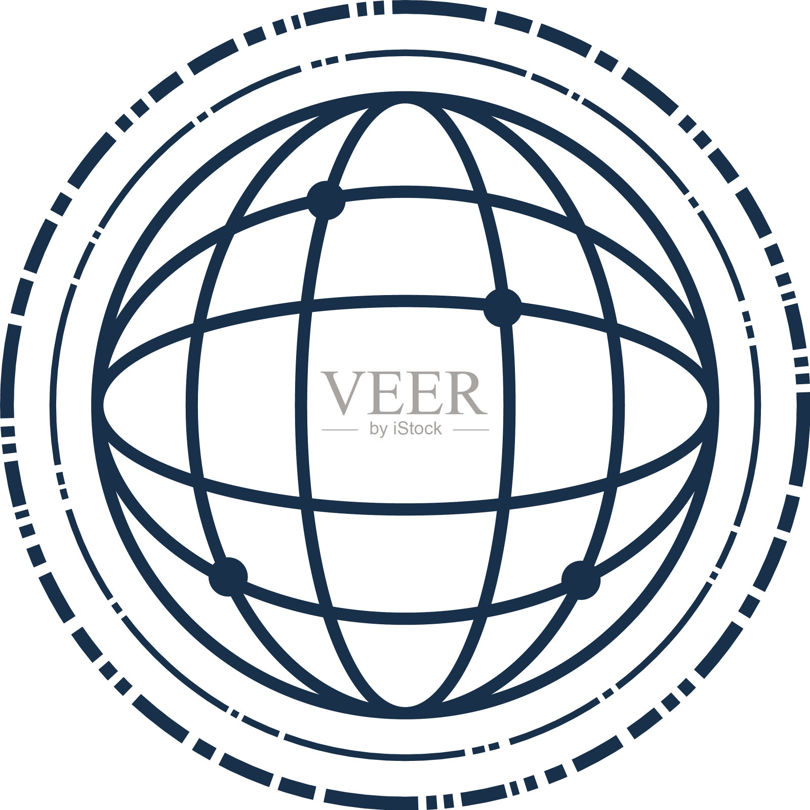 球体浏览器技术插画图片素材