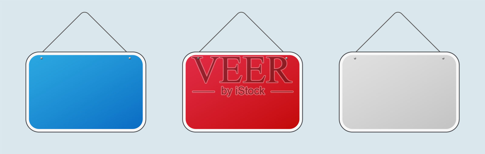 彩色的墙斑块。用于消息的蓝色空白矩形插画图片素材