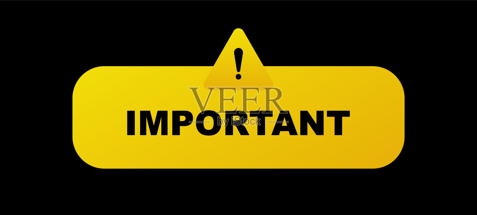 黑色表面的重要感叹号插画图片素材