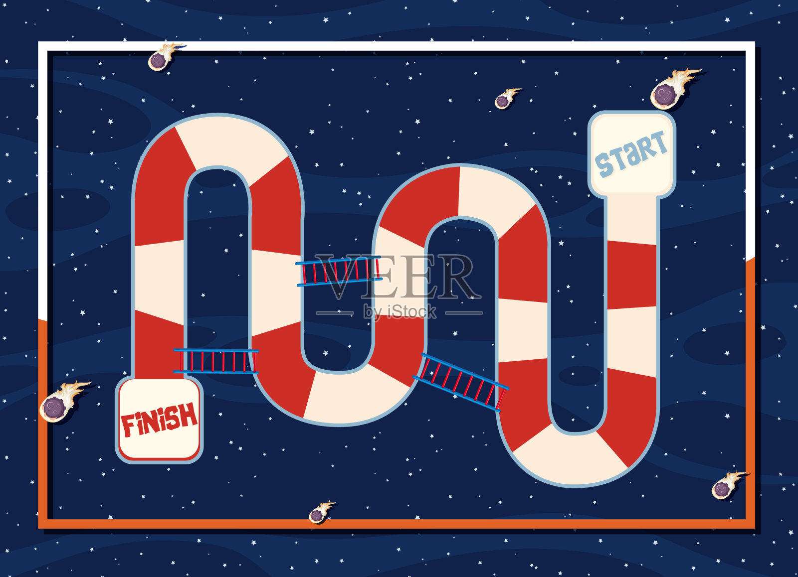 游戏模板与空间主题背景插画图片素材