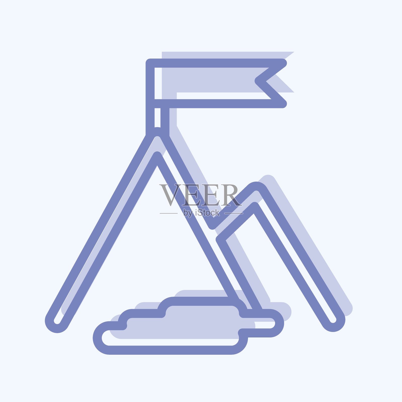 图标的成功。适用于启动符号。两个音调的风格。简单的设计可编辑。设计模板向量。简单的说明插画图片素材