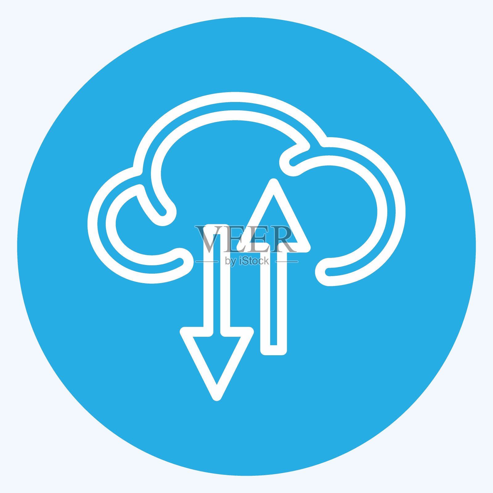 图标同步。适用于启动符号。蓝眼睛的风格。简单的设计可编辑。设计模板向量。简单的说明插画图片素材