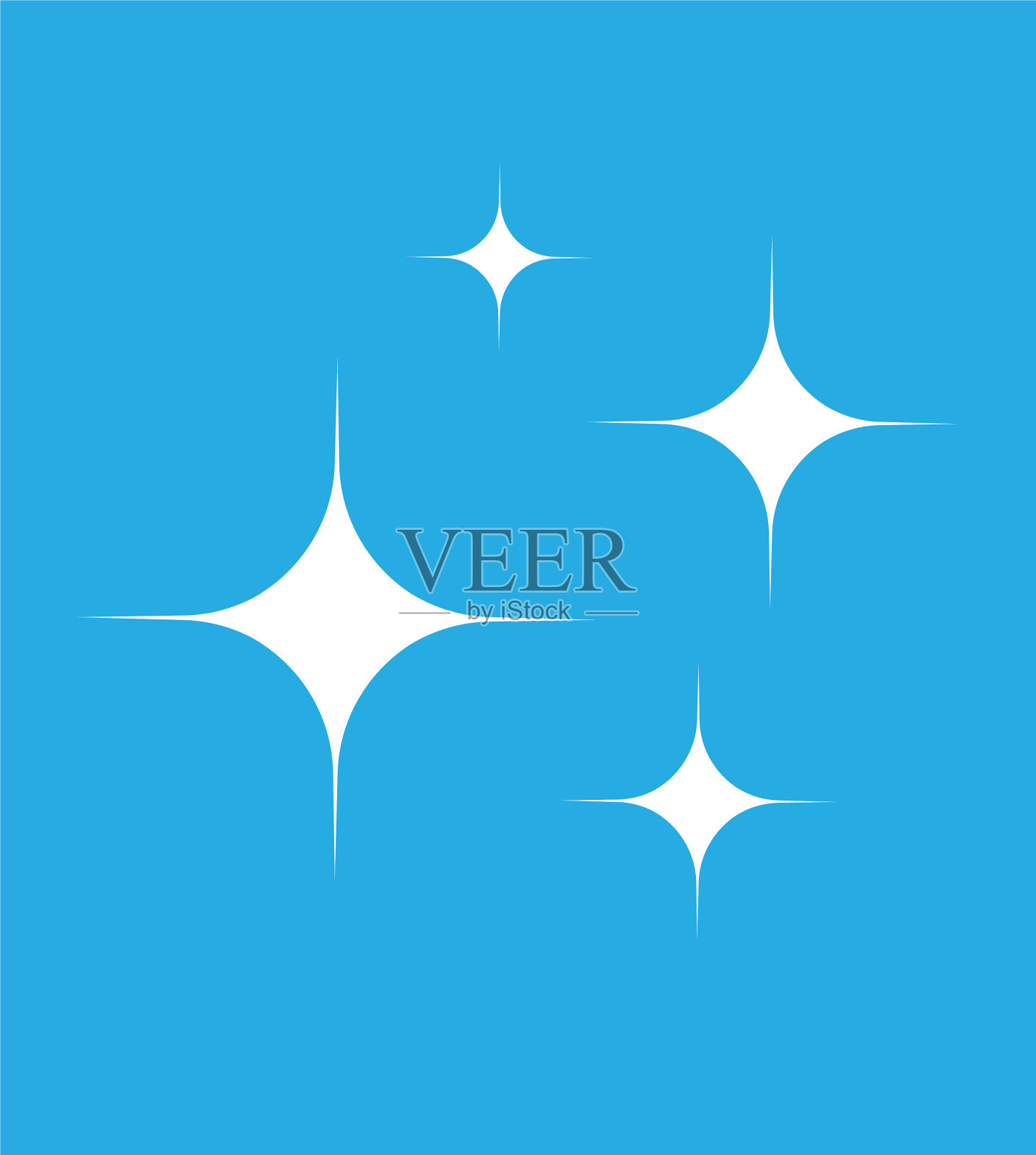 PrintClean明星偶像。发光图标。干净的象征插画图片素材