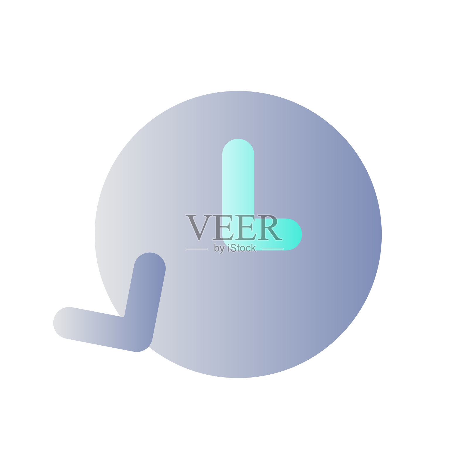 周期的时间平面渐变颜色ui图标插画图片素材