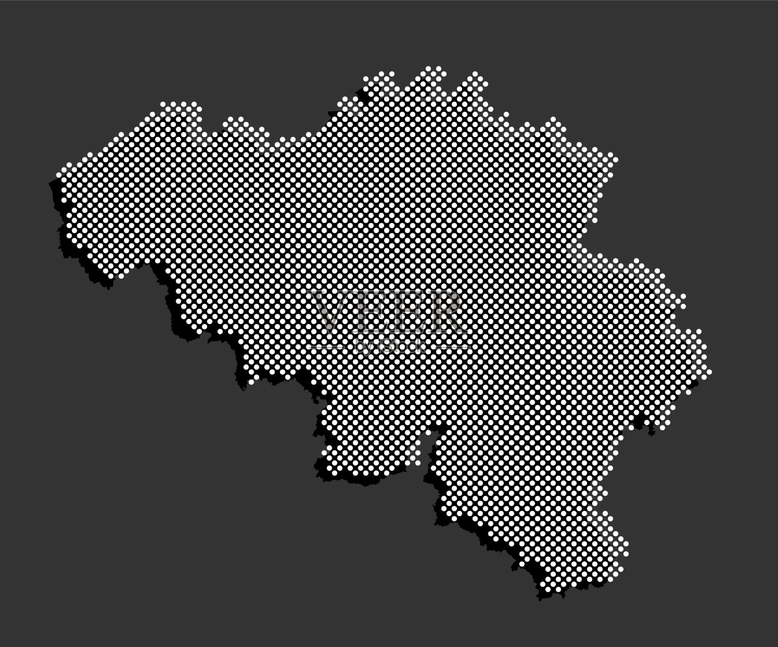 地图比利时从点数字模板插画图片素材