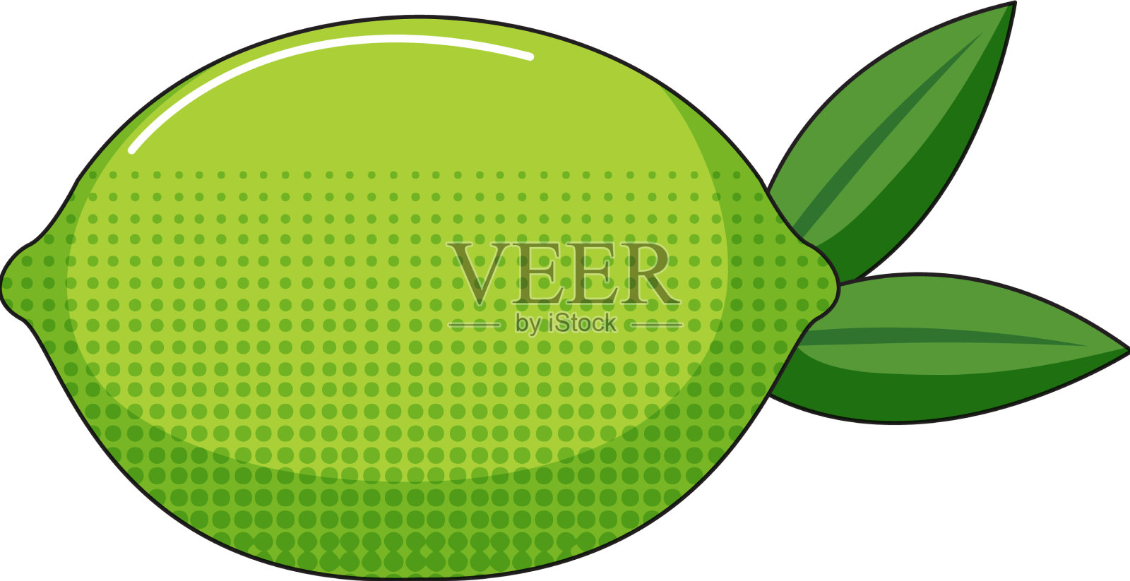 白底石灰设计元素图片