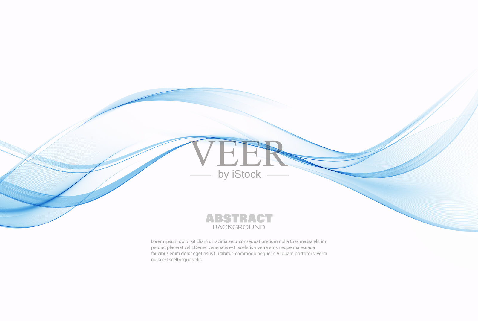 透明的蓝色波浪流烟蓝色波浪波浪设计模板素材