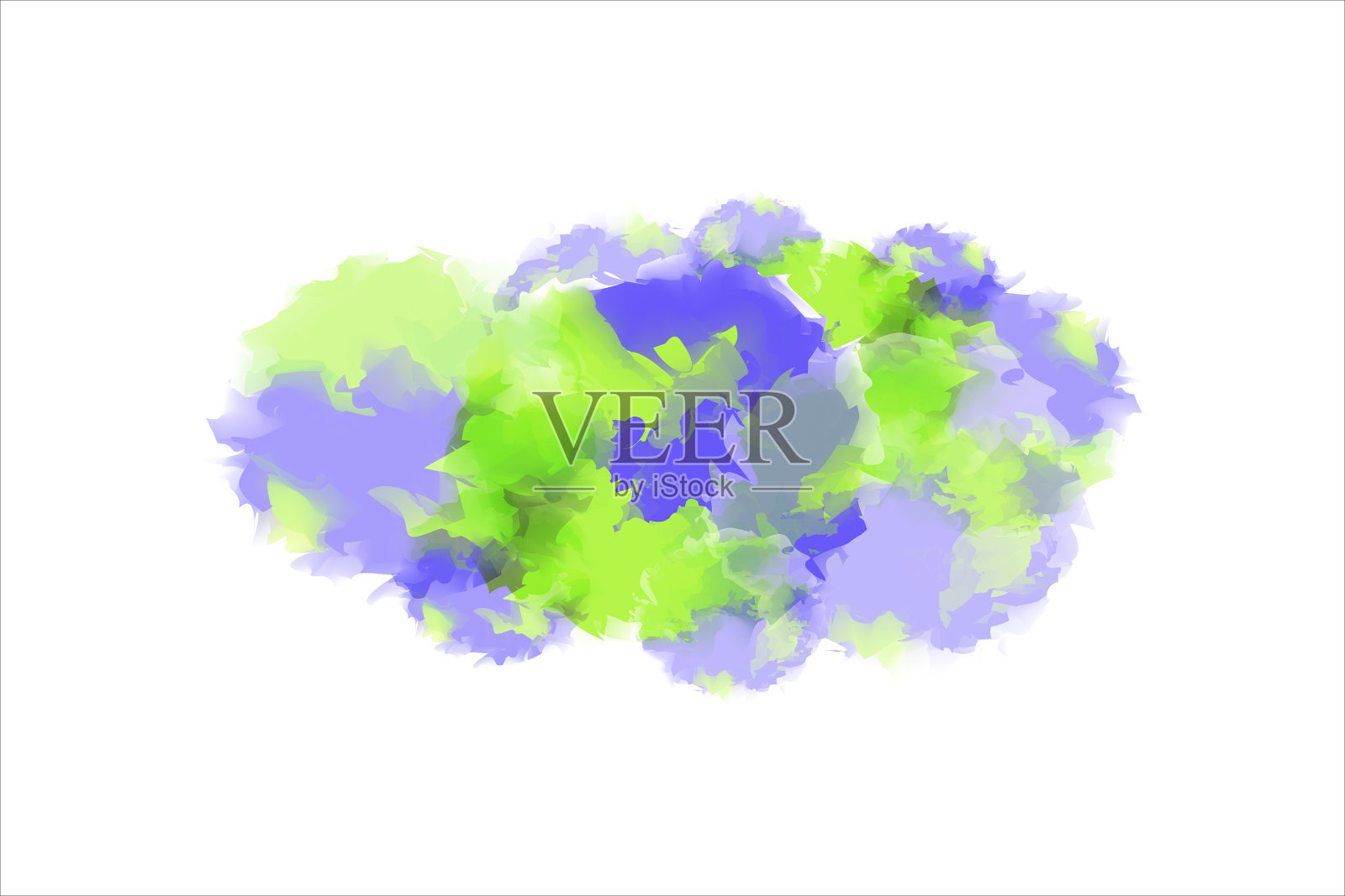 水彩形状在白色背景插画图片素材