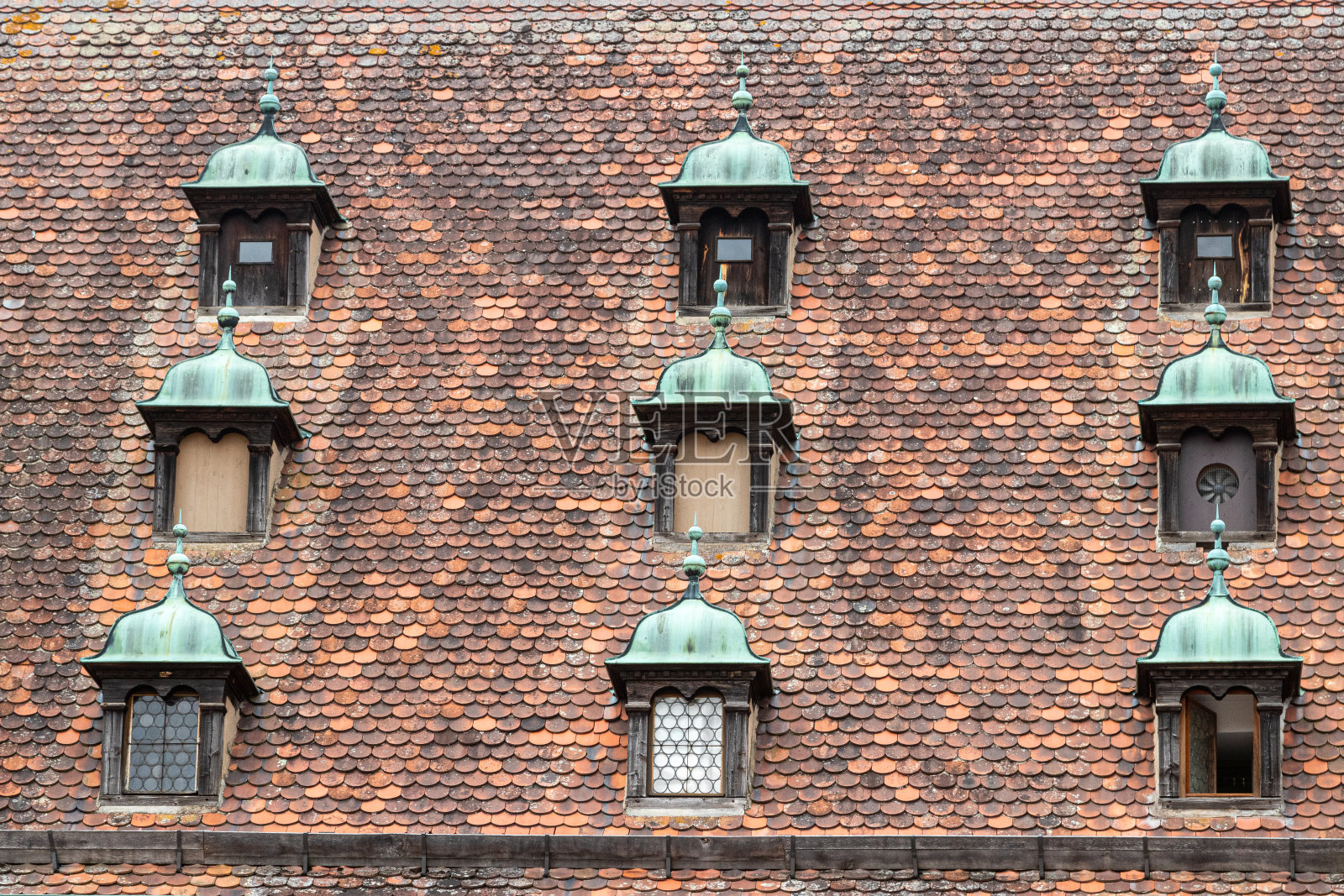 巴伐利亚州罗腾堡镇房屋的立面和细节照片摄影图片