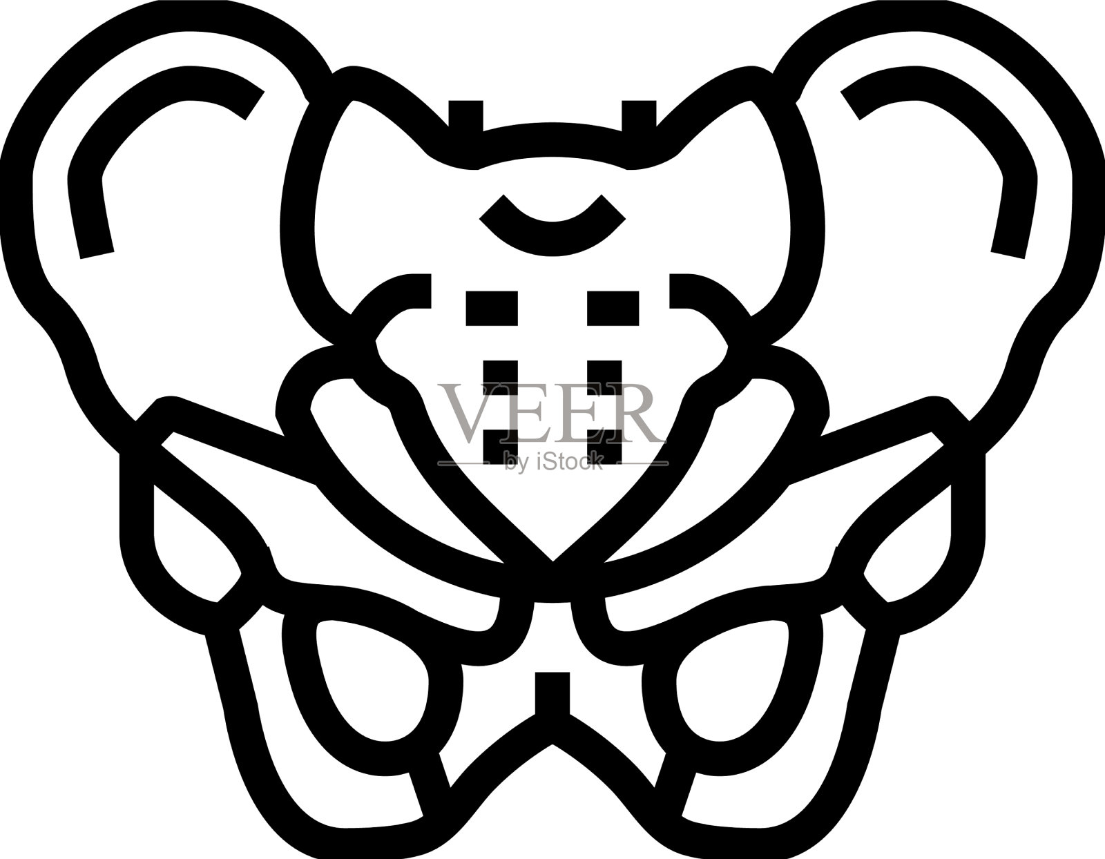 骨盆骨线图标设计元素图片