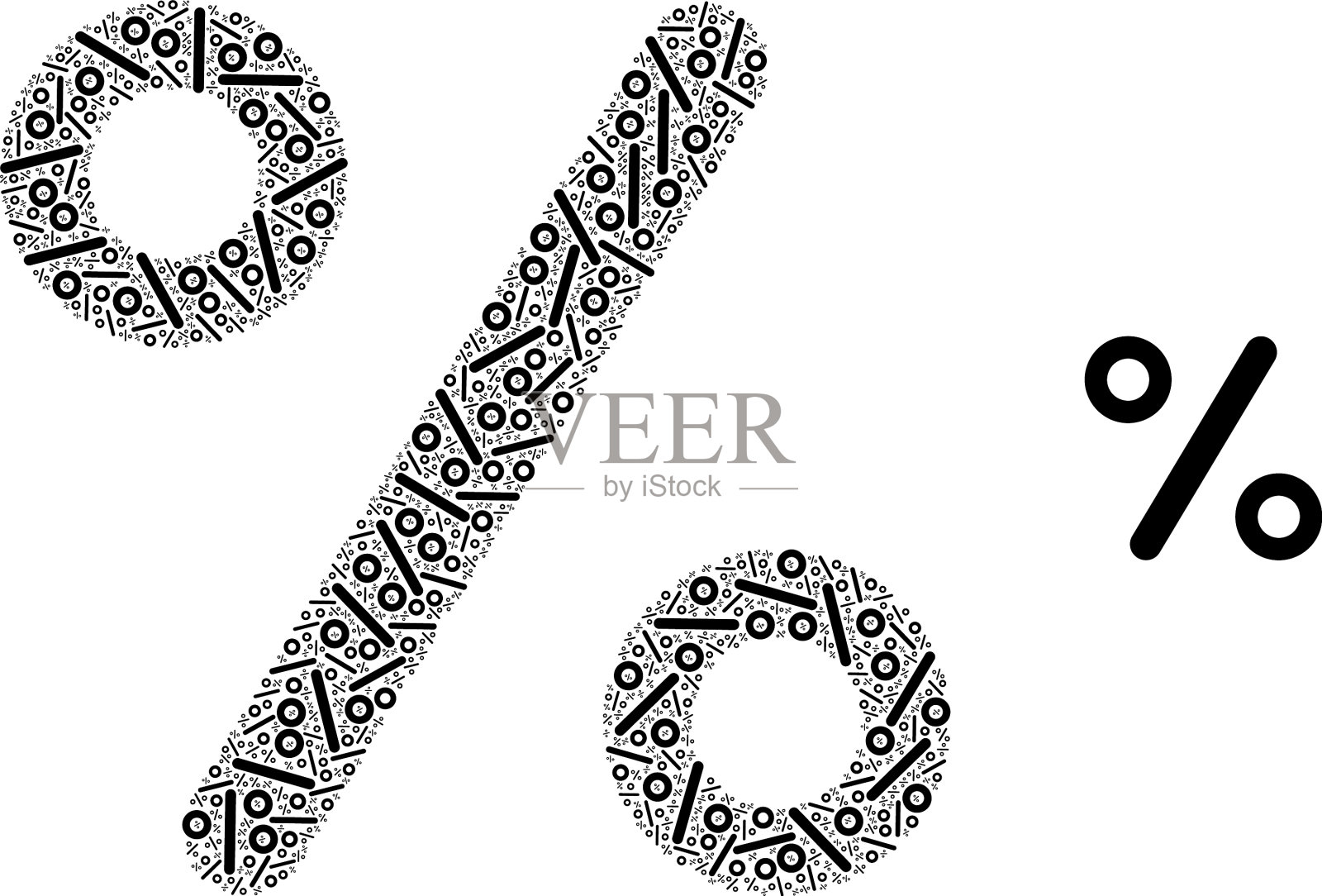 百分比分形马赛克百分比图标插画图片素材