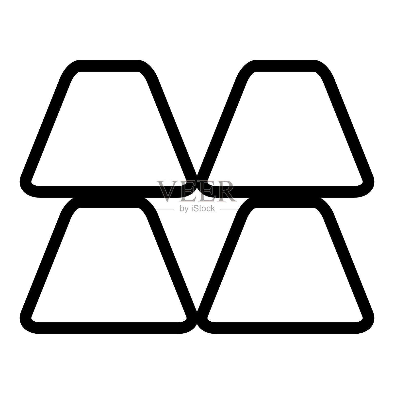 空中飞人抽象几何平面图标孤立上插画图片素材