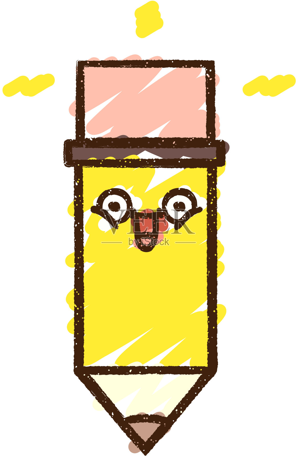 铅笔的粉笔画设计元素图片