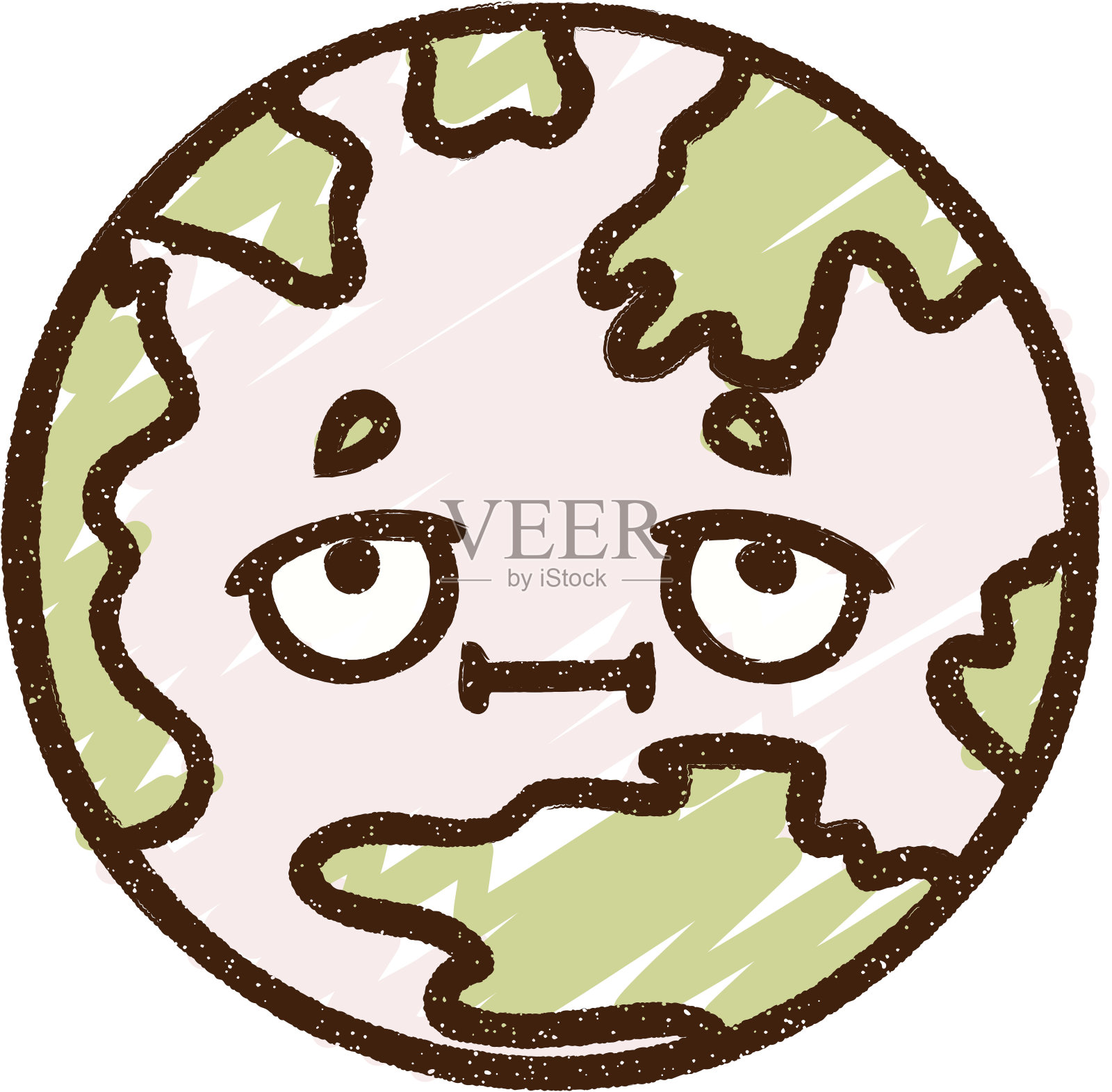 Planet Earth粉笔画插画图片素材