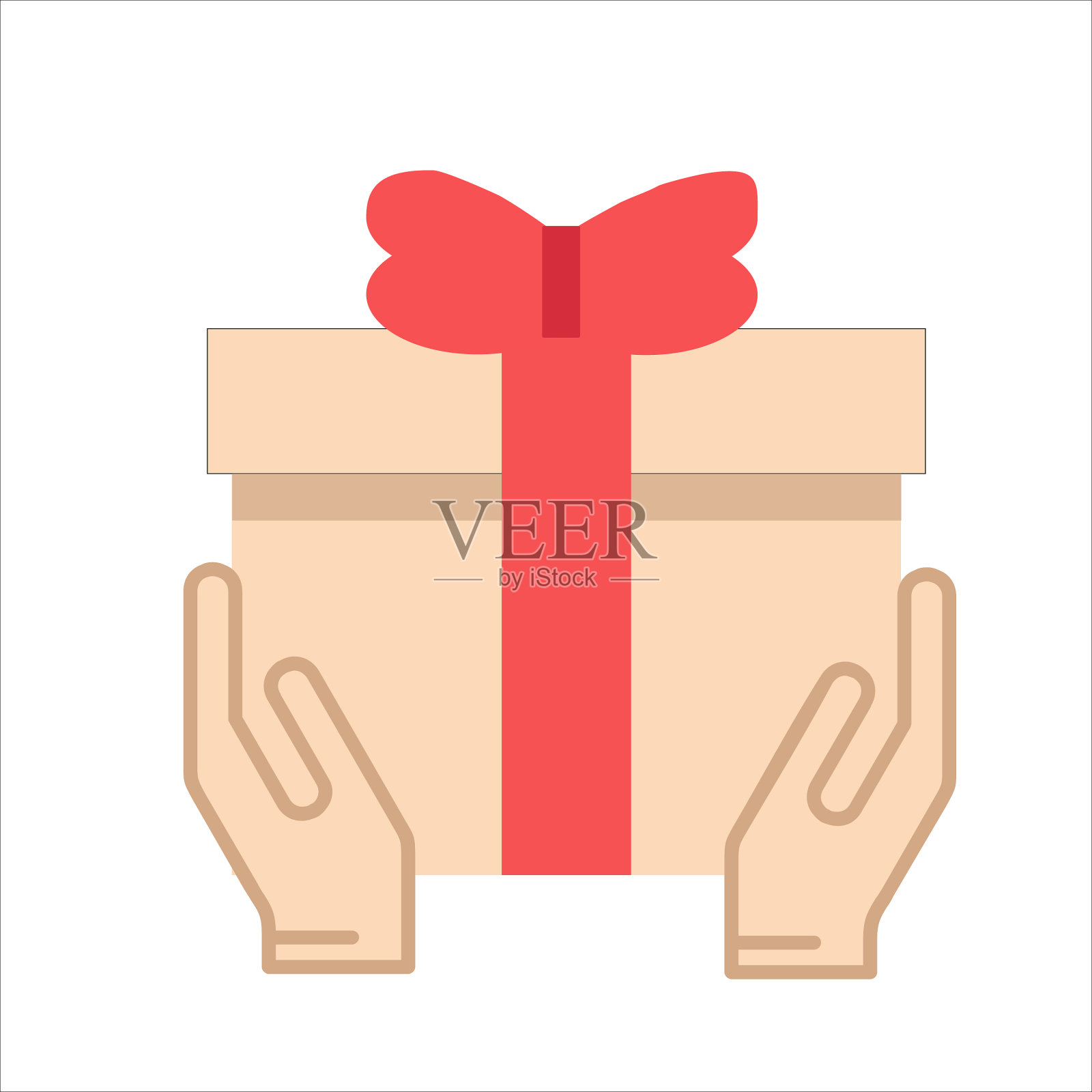 带着礼物过节插画图片素材