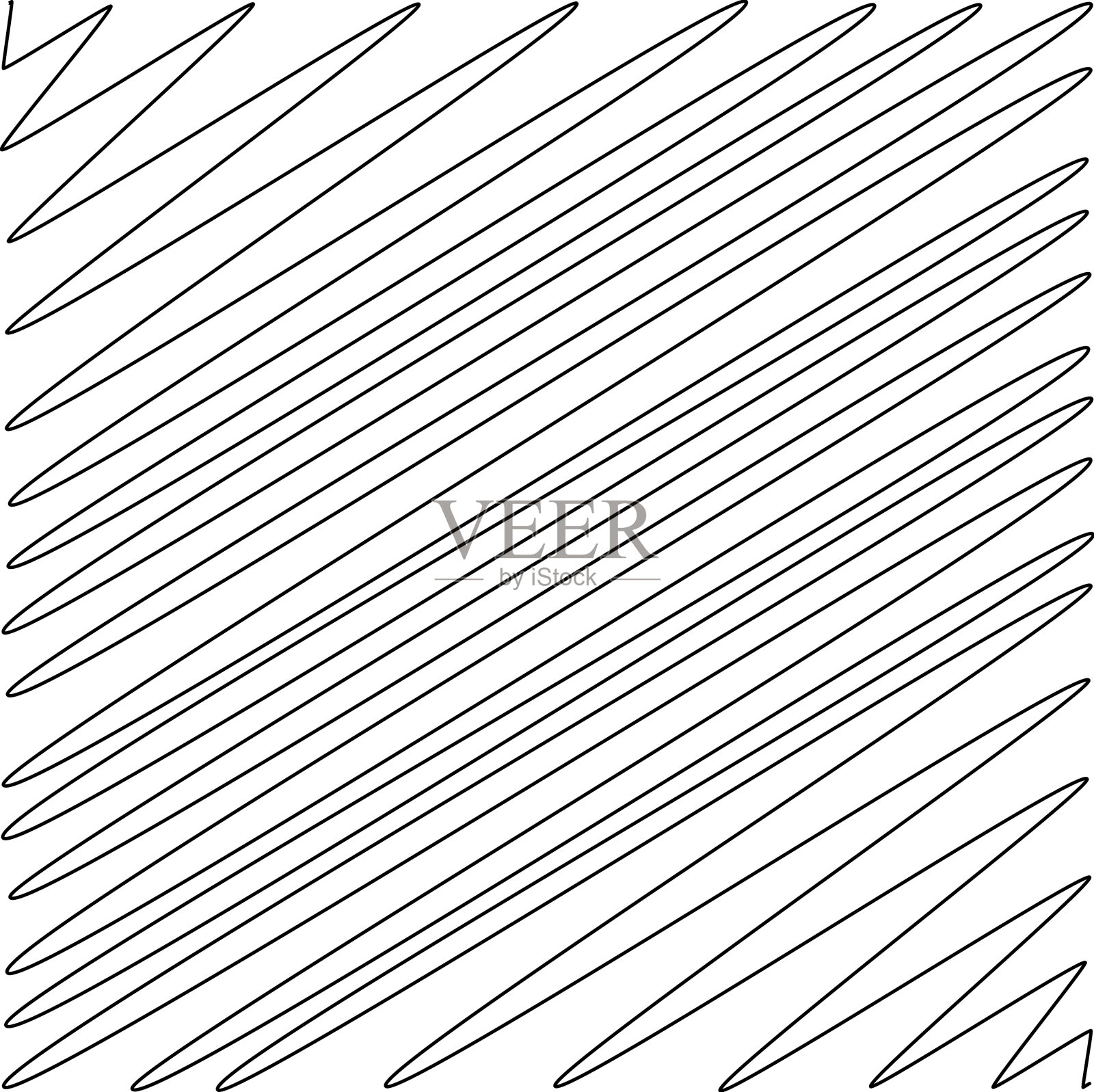 方形写意画手绘涂鸦插画图片素材