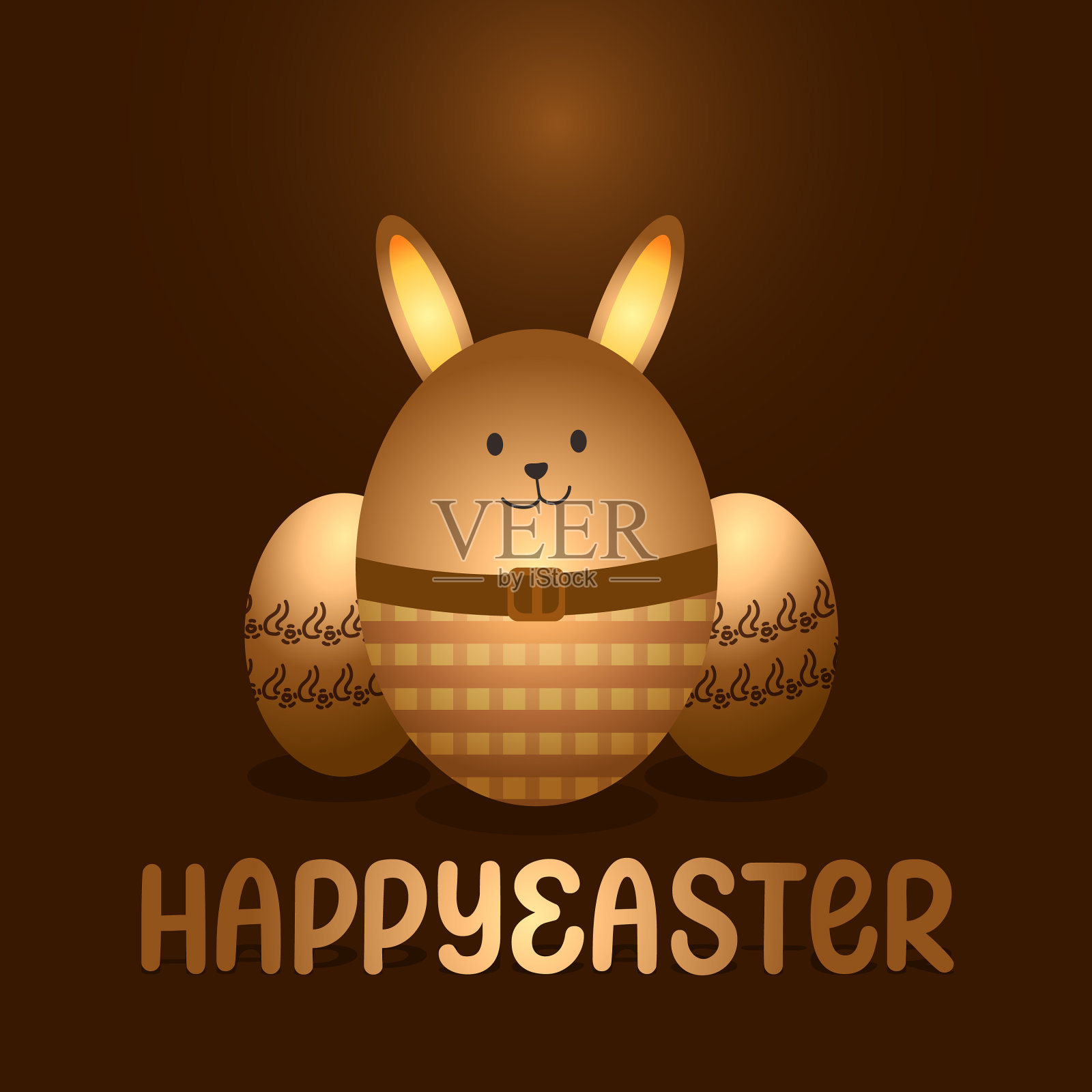 复活节快乐横幅问候设计插画图片素材