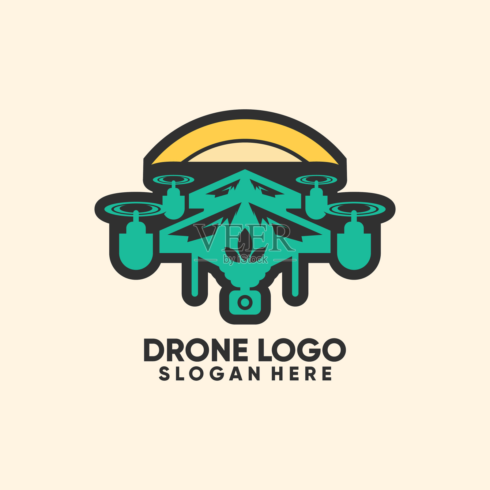 无人驾驶飞机的标志插画图片素材