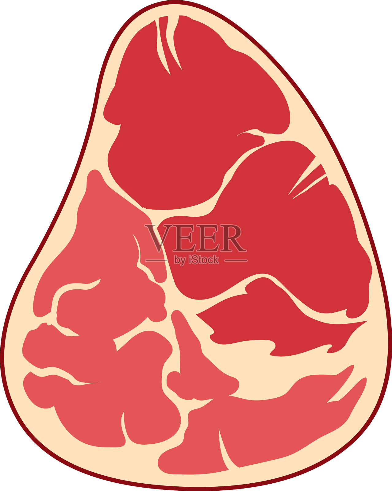 卡通鲜生牛排插画图片素材