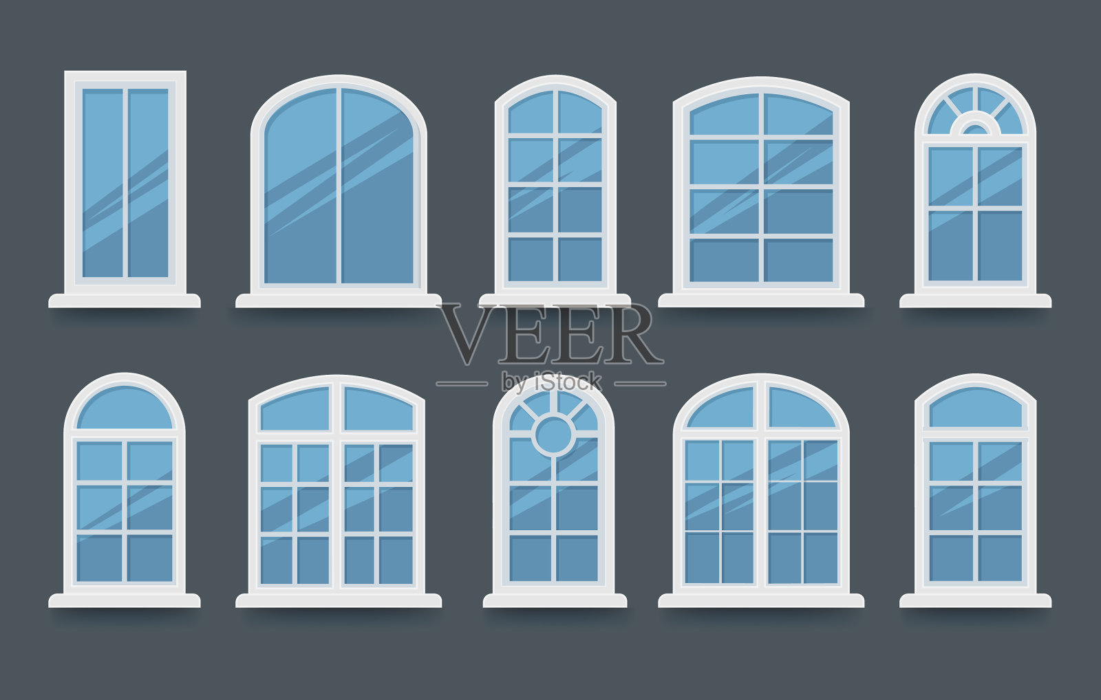 窗户视觉幕墙玻璃插画图片素材