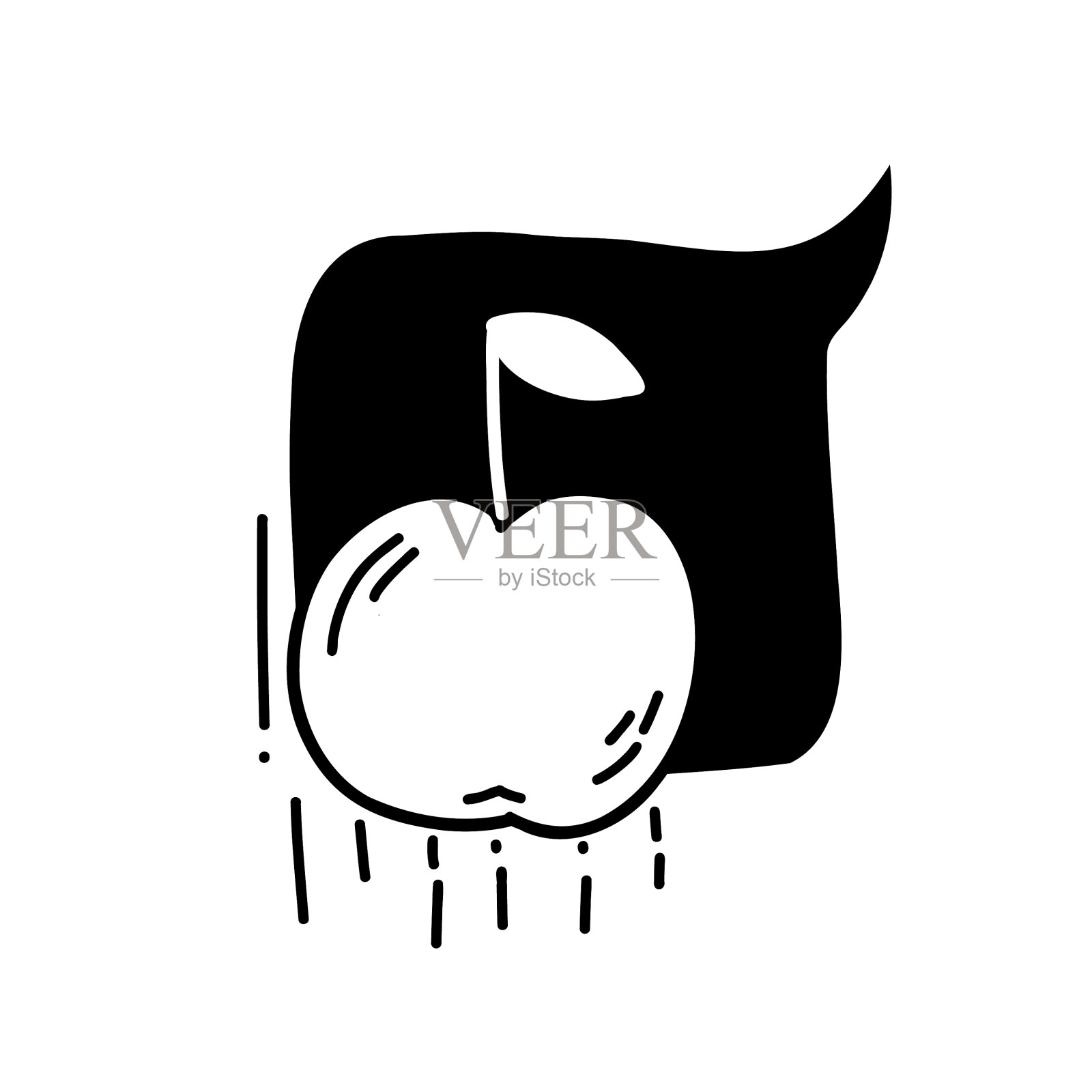 掉落的苹果象征着好主意设计元素图片