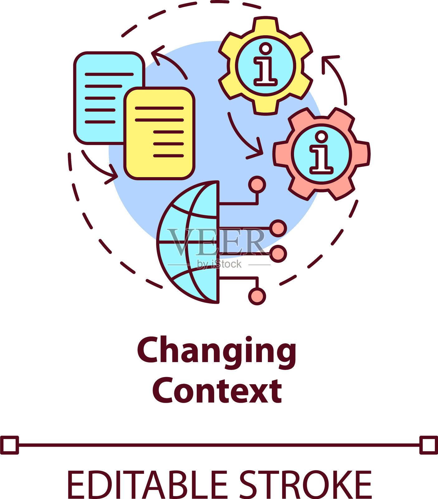 改变上下文概念图标插画图片素材