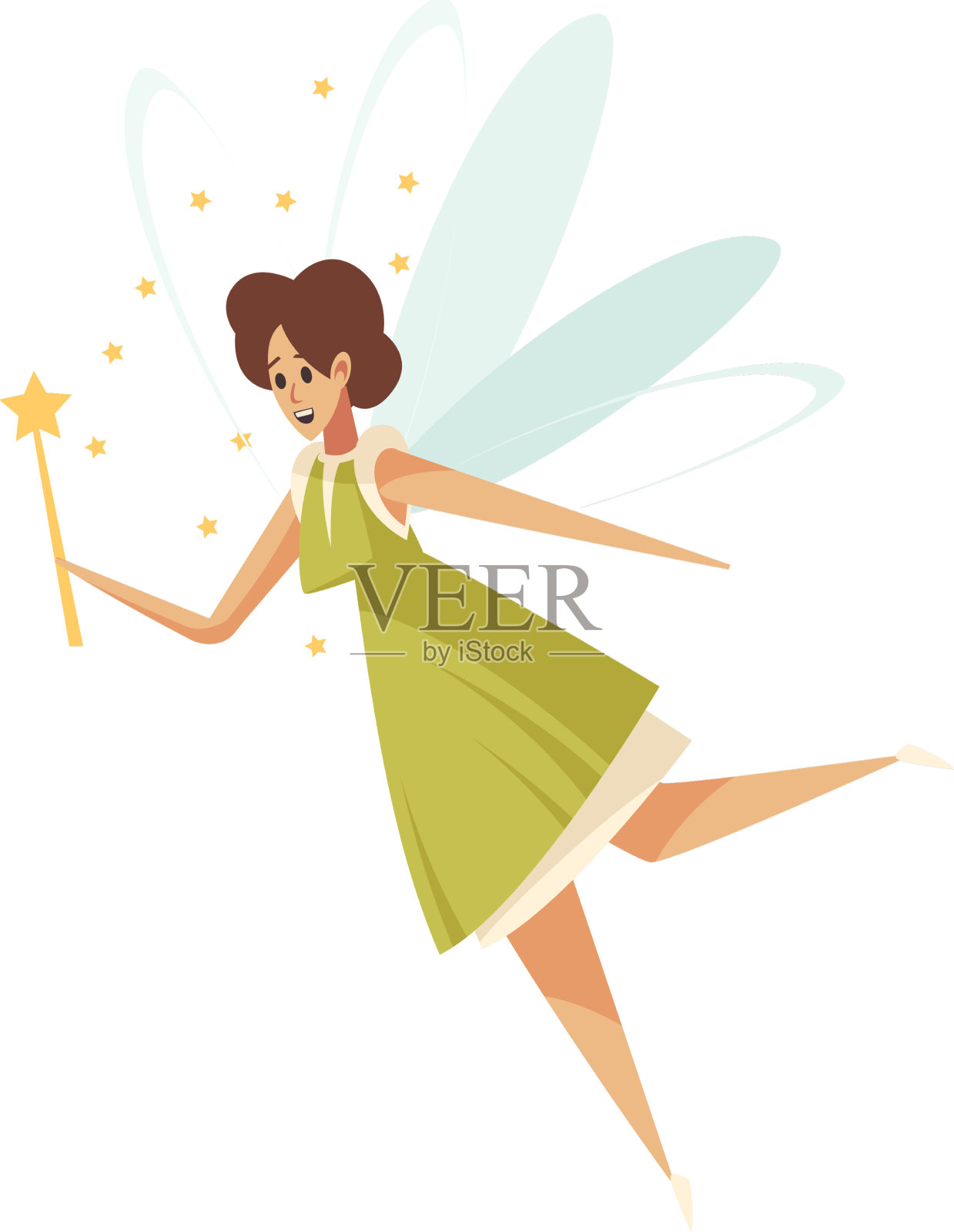 平的仙女设计元素图片