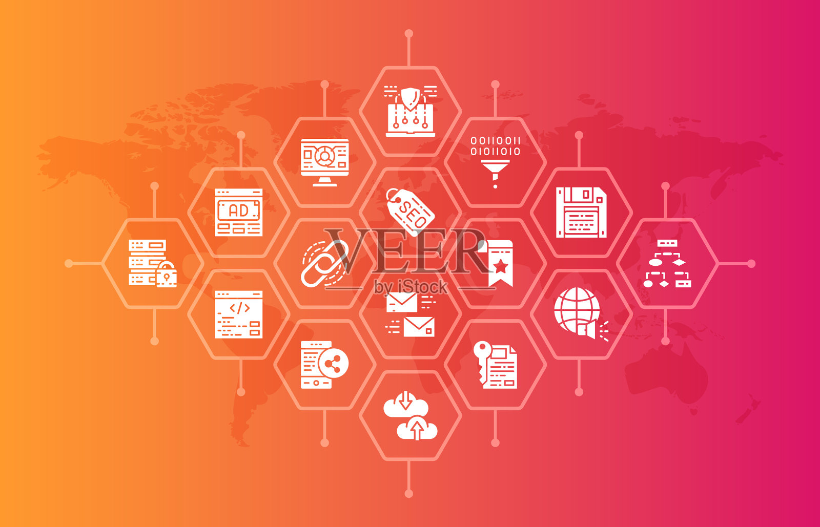 Seo横幅书签托管超链接插画图片素材