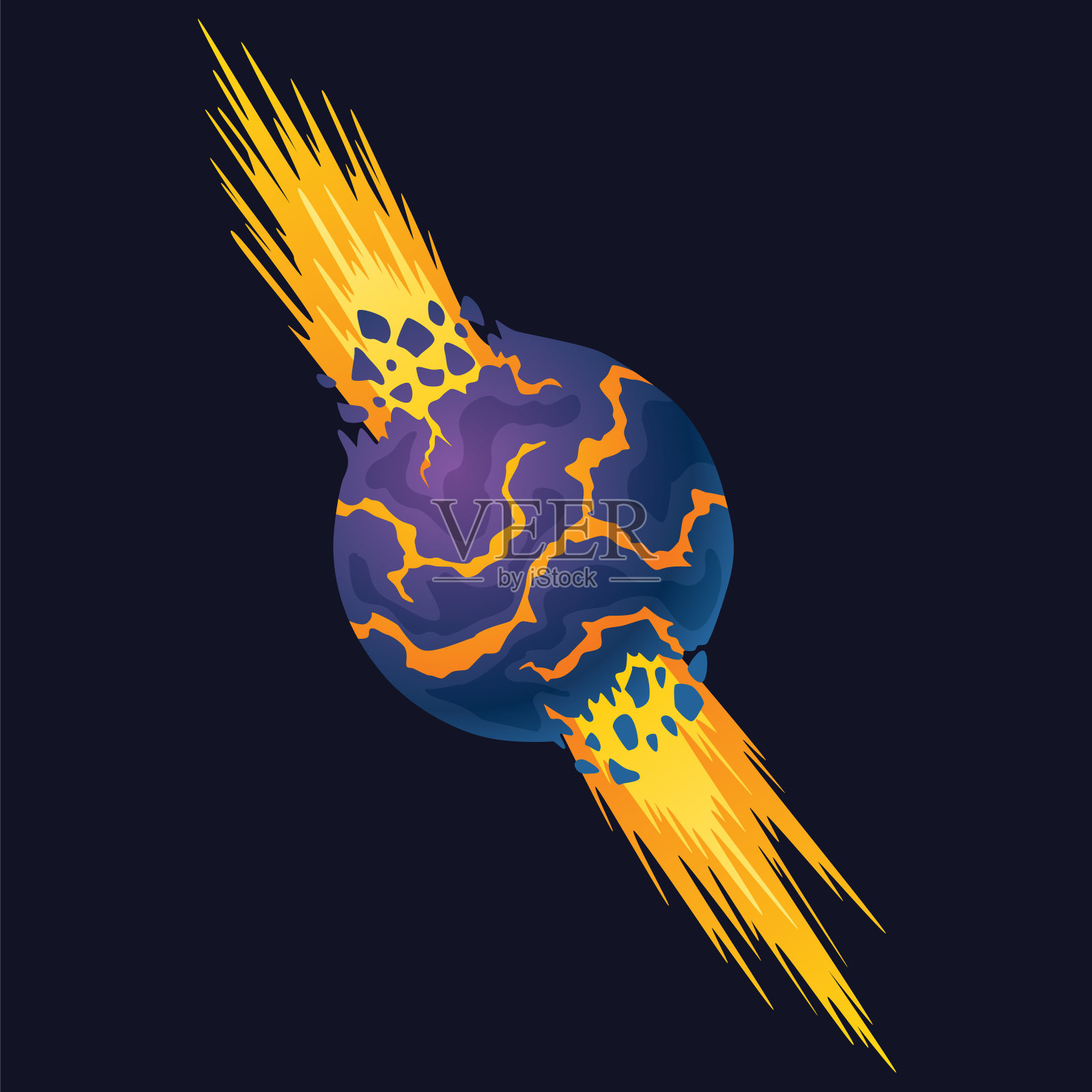 卡通爆炸图标。漫画的元素。爆炸云和火焰，烟雾和爆炸。游戏设计中的Boom效应向量元素插画图片素材