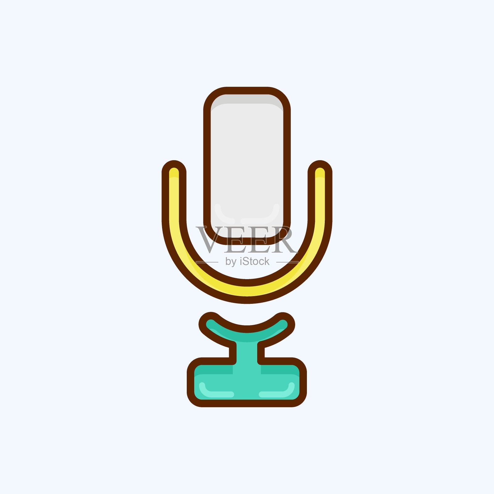 图标唱歌。适合教育符号。平的风格。简单的设计可编辑。设计模板向量。简单的说明插画图片素材