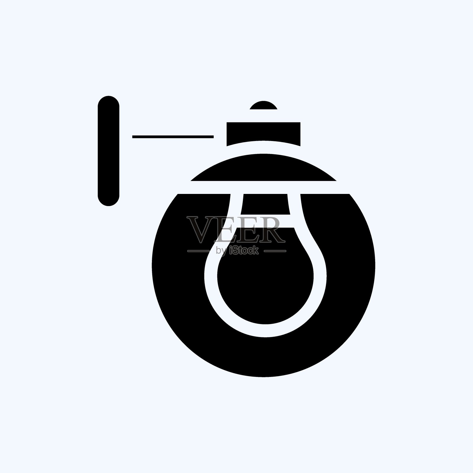 图标的烛台。适合作为House的标志。字形风格。简单的设计可编辑。设计模板向量。简单的说明插画图片素材