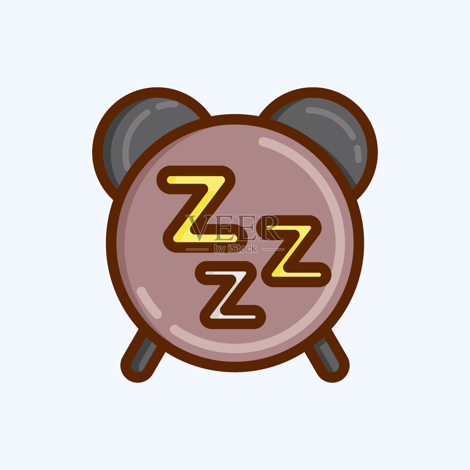 图标健康的睡眠。适合健康的象征。平的风格。简单的设计可编辑。设计模板向量。简单的说明插画图片素材