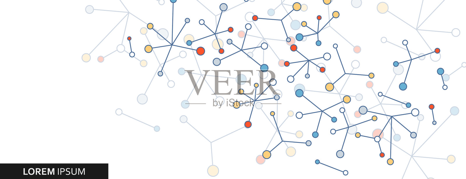 带连接线的点代表分子线设计元素图片