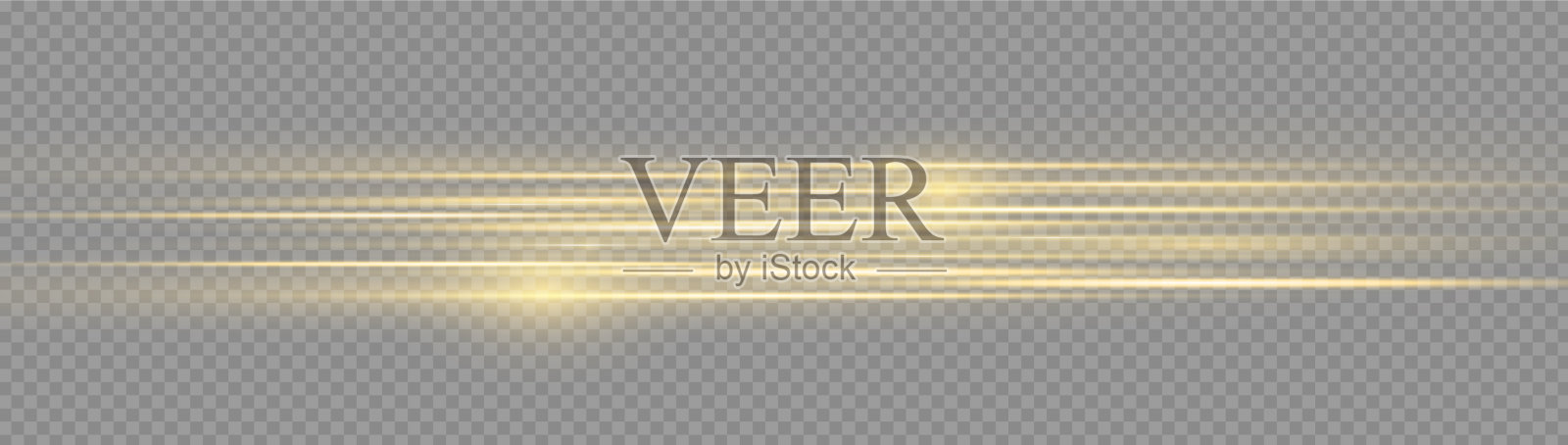 金黄色的辉光线黄色的水平光线插画图片素材