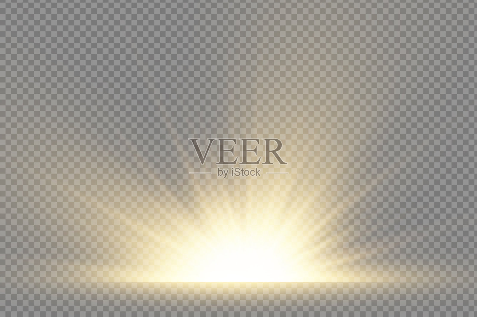 恒星爆炸发出黄色的光芒，发出太阳射线插画图片素材