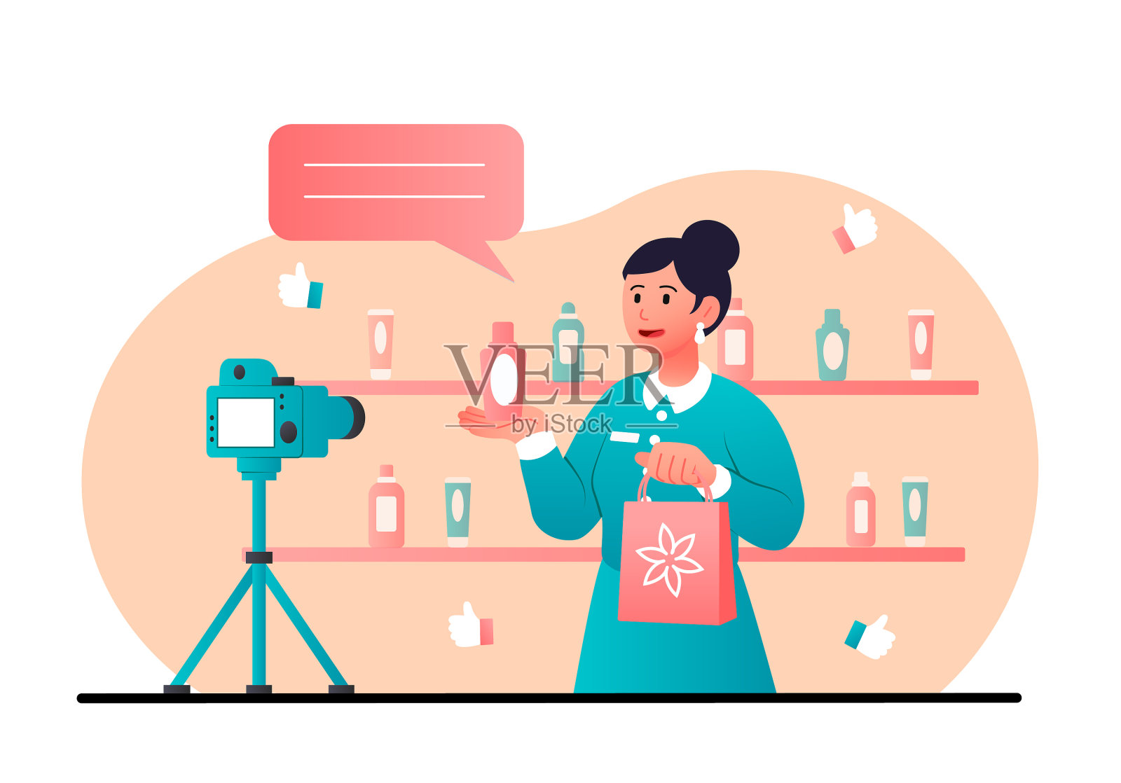 内容创造者的概念设计元素图片