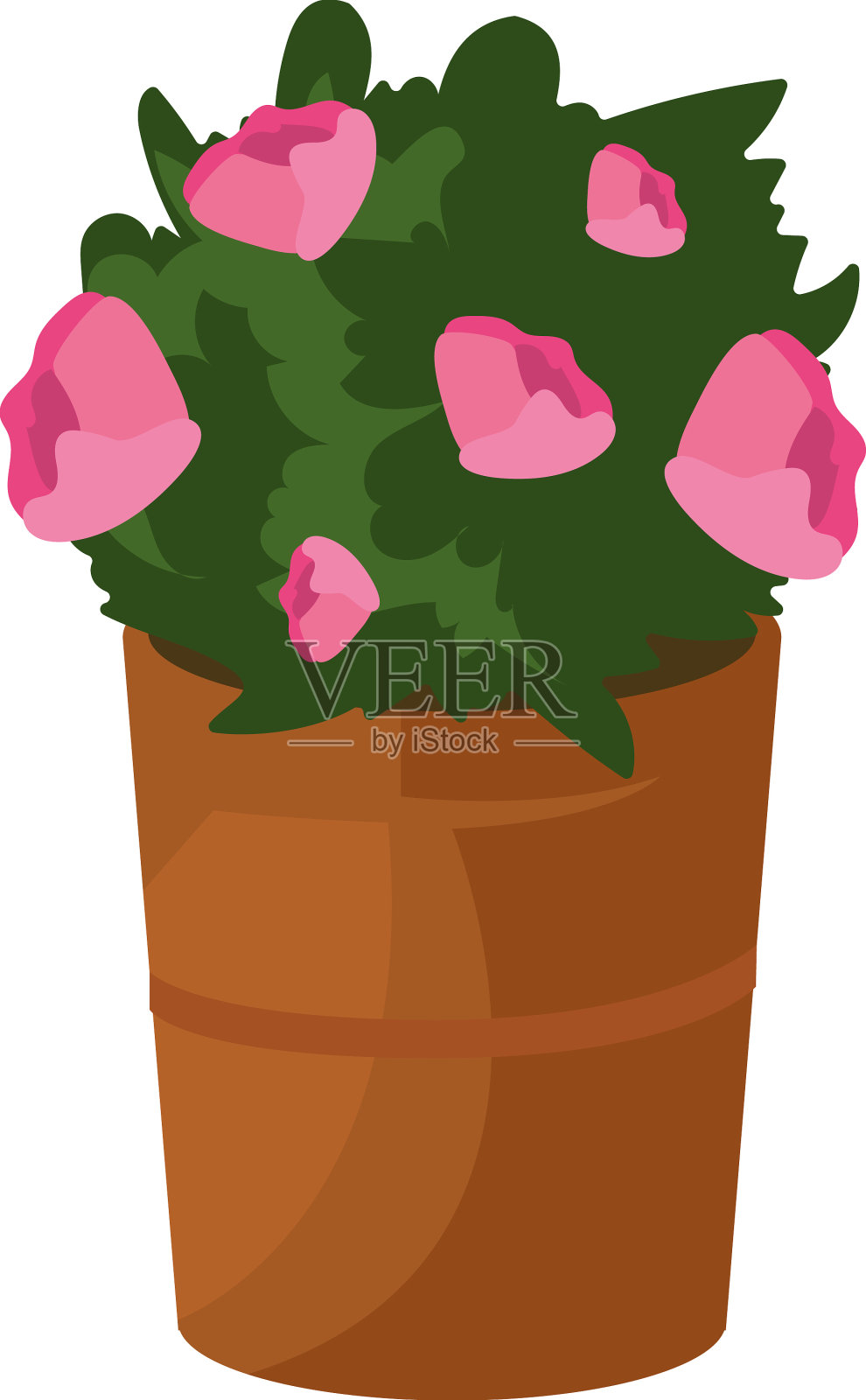 玫瑰在锅设计元素图片