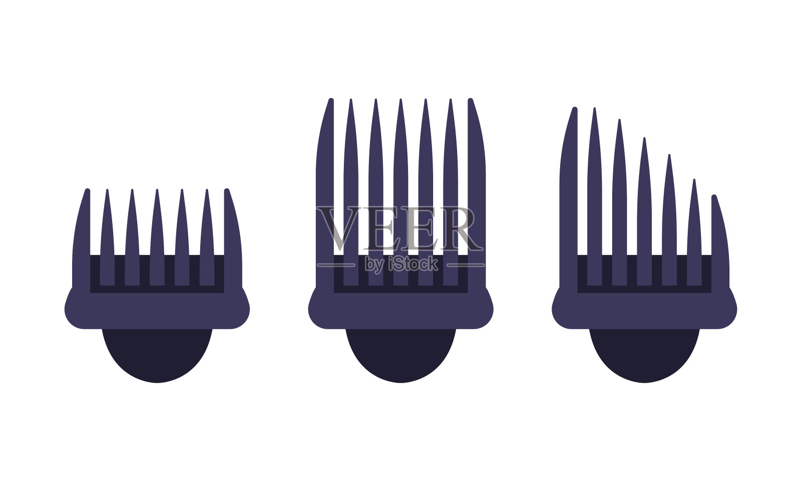 专业的理发工具和理发用品插画图片素材