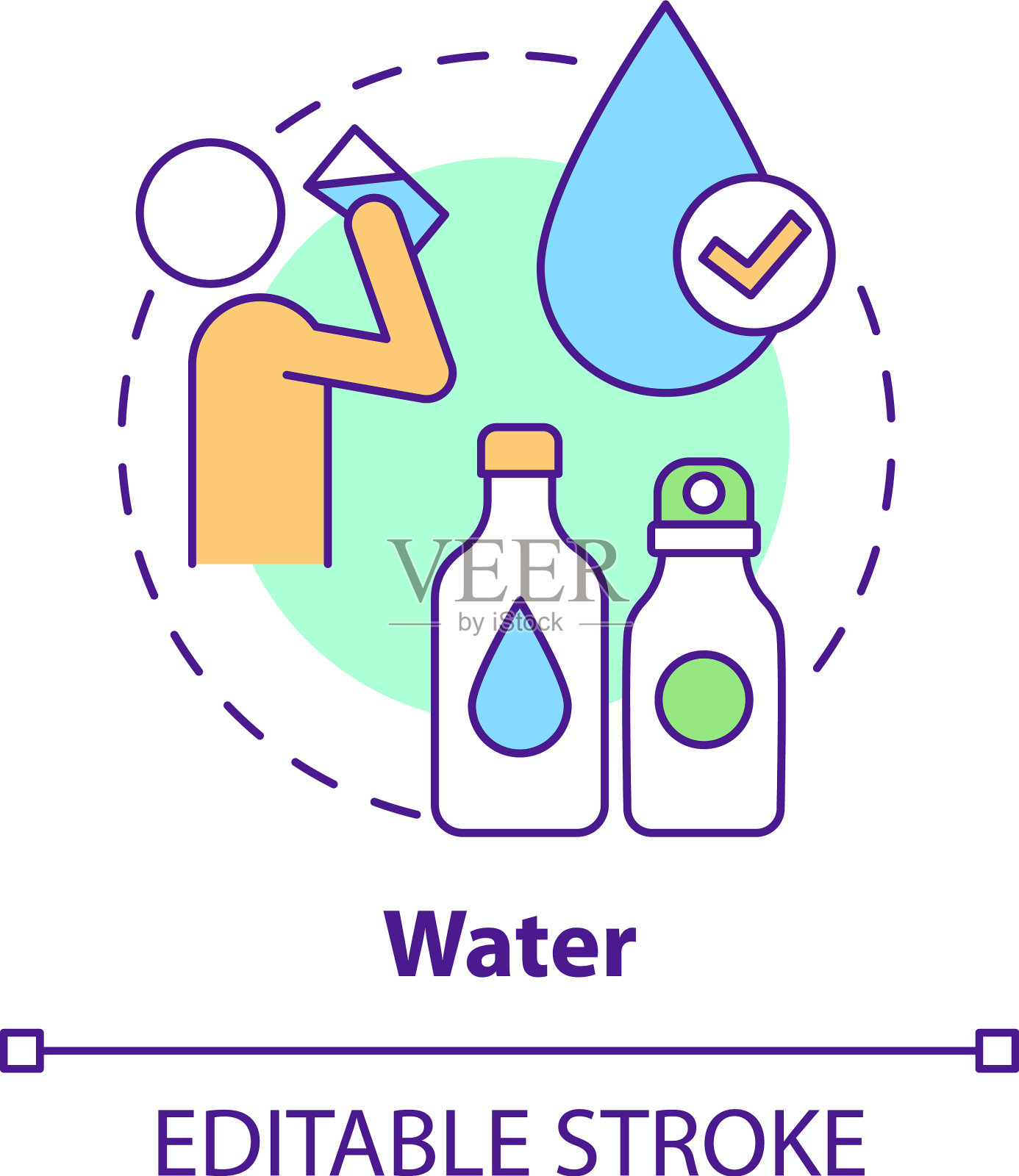 水概念图标插画图片素材