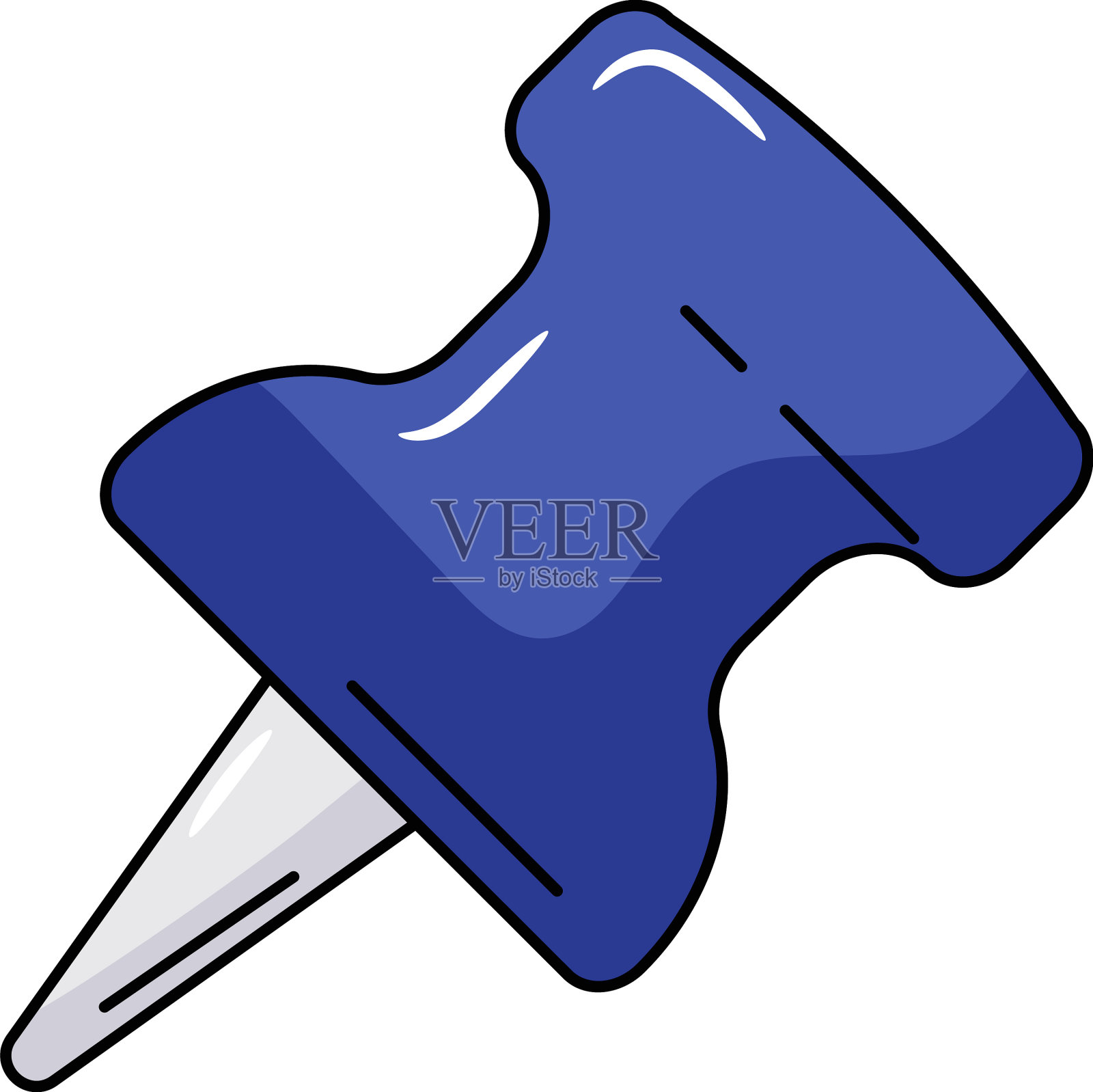 图钉插画图片素材